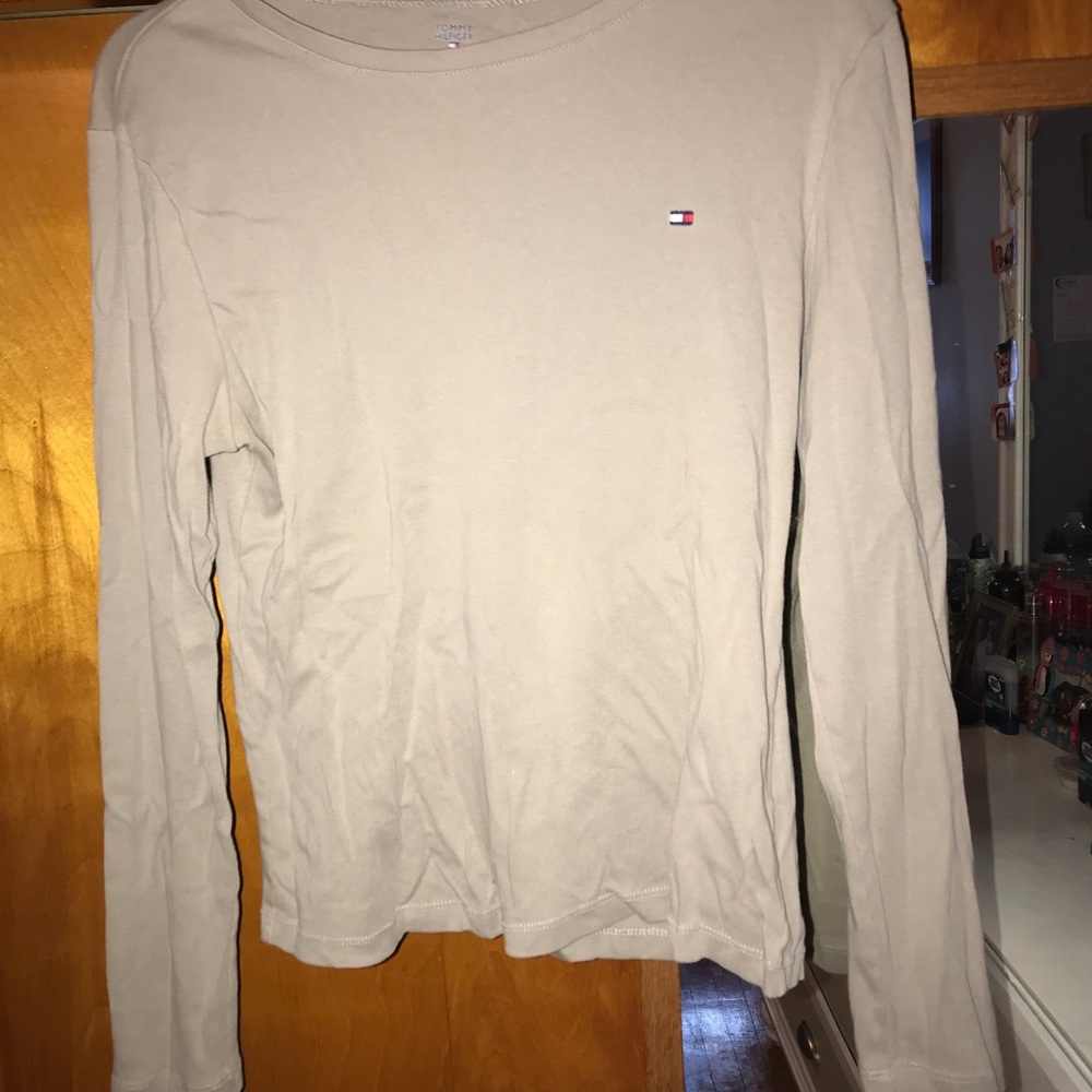 Tommy Hilfiger Beige Long Sleeve Top